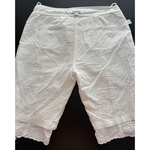 Sundance Summer White Eyelet Bermuda Shorts Womens 8 Cotton Lined Classic Resort - Picture 15 of 16